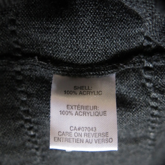 Calvin Klein Charcoal Gray 3/4 Sleeve Fringe Sweater Dress - Size Medium - Picture 6 of 6